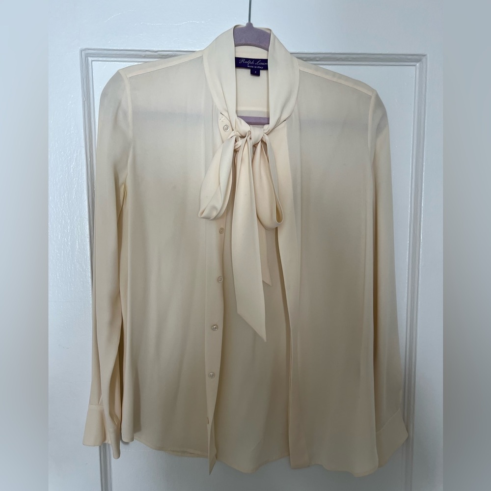 Beautiful silk blouse with tie